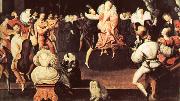 unknow artist Queen elizabeth Daning with robert dudley oil painting reproduction